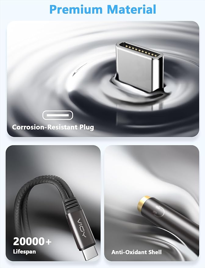 VIOY USB C to Dual 3.5mm Female Headphone Splitter, Type C to Headphone Audio - Image 3