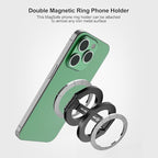 Magnetic Ring Phone Holder for iPhone 16, Double Ring Adjustable Cell Phone - Image 2