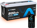 12V 200AH Bluetooth LiFePO4 Lithium Battery by VATRERPOWER
