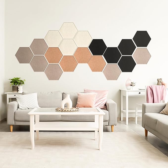 Mollywell Hexagon Acoustic Panels, High Density, Soundproofing, Decorative - Image 7