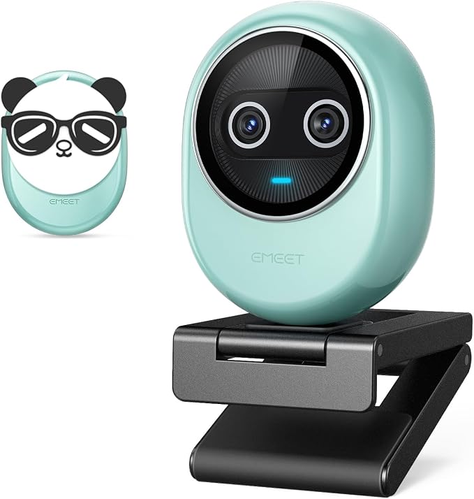 EMEET Piko+ Webcam 4K, World's 1st Dual-Camera AI-Powered 4K Camera, 1/2.55'' by EMEET