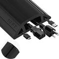 MYFAMIREA 10FT Floor Cord Cover Heavy Duty Cable Cover Protector 3 Channels by MYFAMIREA