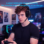 2.4GHz Wireless Gaming Headset for PC, Switch - Image 3