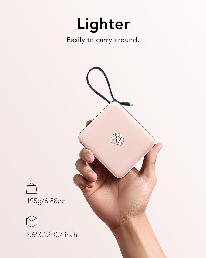 VRURC Mini Portable Charger, 22.5W USB C Fast Charging 10000mAh Pocket Power - Image 5