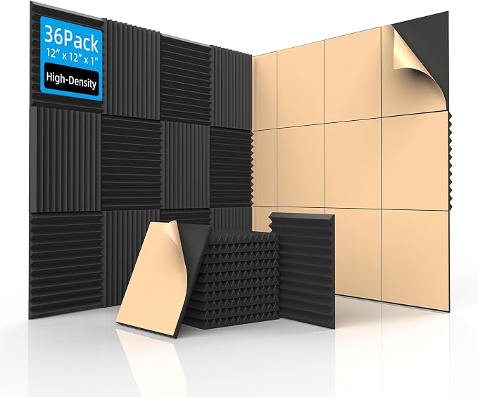 36 Pack Acoustic Foam Panels by SODOCT