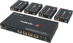 J-Tech Digital HDMI 2.0 4K 1x4 Splitter Extender Over Single Cable CAT6 by J-TechDigital