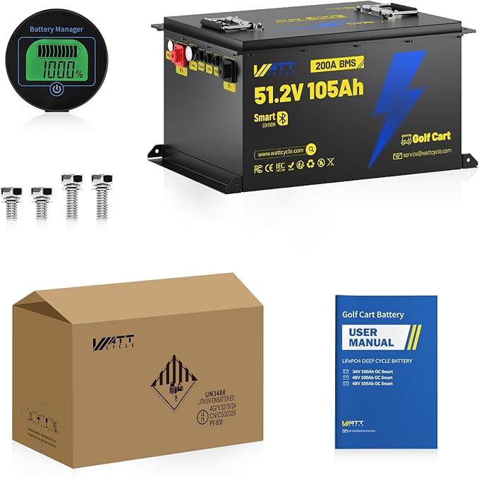 48V 105Ah LiFePO4 Lithium Golf Cart Battery - Image 9