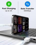 Multi Charging Cable 2Pack 6FT, 3 in 1 Charger Cable Braided Universal Phone - Image 4