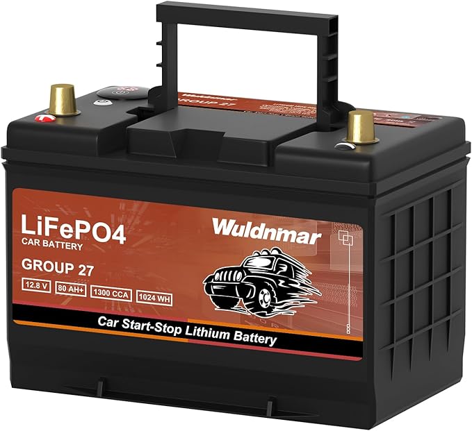 G27 80AH Lithium Car Battery for Start-Stop - 12V by Wuldnmar