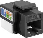 Cmple - Cat6 Keystone Jack Insert Punch Down RJ45 Connectors RJ45 90 Degree - Image 3