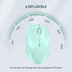 TECKNET Bluetooth Mouse, 4800 DPI Wireless Mouse, 2-Year Battery 6 Adjustable - Image 2