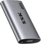 SSK 128GB SSD External Hard Drive, Portable SSD Up to 550MB/s Fast Solid State by SSK