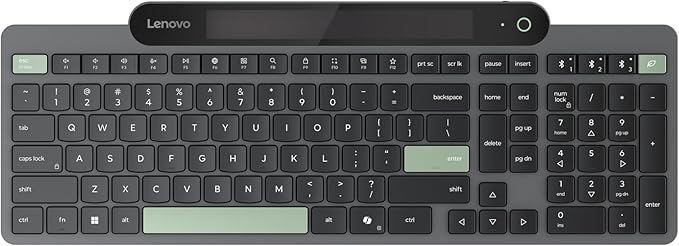Lenovo 800 Self-Charging Bluetooth Keyboard, Uses Ambient Light by LENOVO