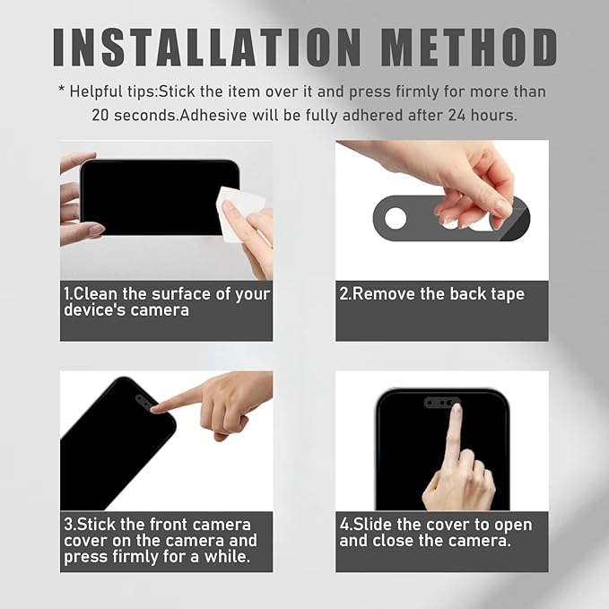 Front Camera Cover Compatible for iPhone 16/16Plus/16Pro/16Pro Max/15/15 - Image 6