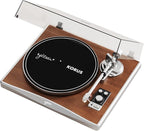 KORUS Record Player with External Speakers, Belt-Drive Turntable 2-Speed - Image 3