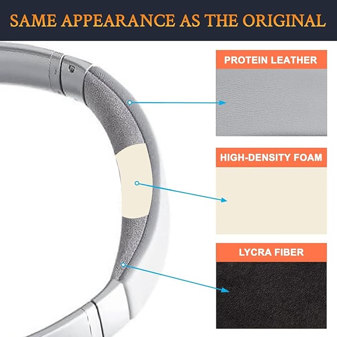 SOULWIT Ear Pads Cushions + Headband + Silicone Earpads Cover Protector - Image 4