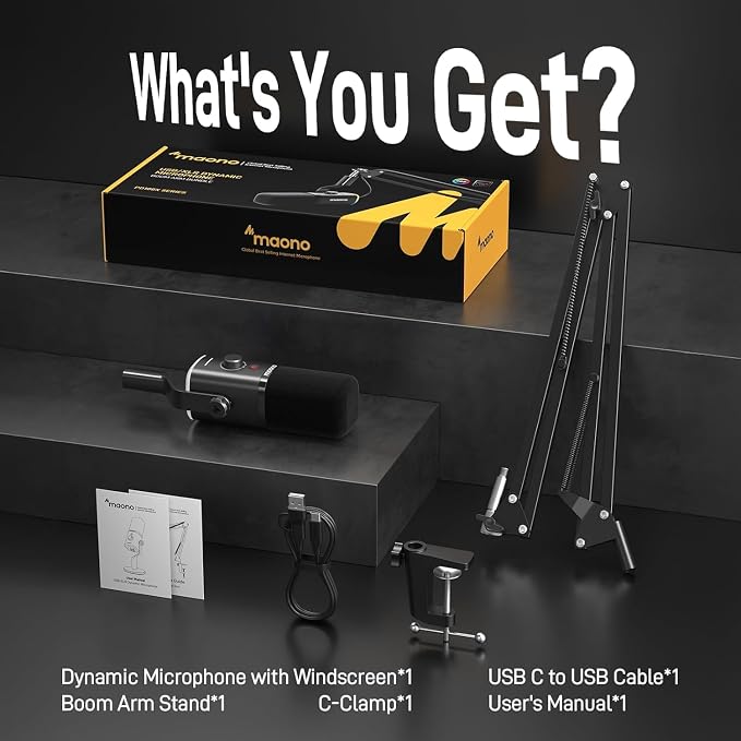 MAONO XLR/USB Gaming Microphone Kit: Dynamic PC Mic - Image 8