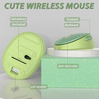 Green Wireless Keyboard and Mouse, KOOTOP Cute Green Colorful Keyboard and Mouse - Image 4
