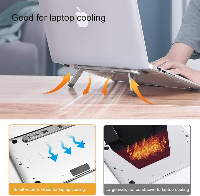 Laptop Stand for Desk, Laptop Cooling Stand, Keyboard Riser, Ergonomic Laptops - Image 3