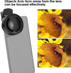 Cell Phone Lens Attachment, 2 in 1 Clip-on Mobile Phone 0.45X Wide Angle + - Image 2