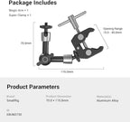SMALLRIG Super Clamp w/ 1/4" and 3/8" Thread and 5.8 Inches Adjustable Friction - Image 7