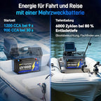 12V 100Ah Dual Purpose Marine Cranking LiFePO4 Lithium Battery Bluetooth - Image 7
