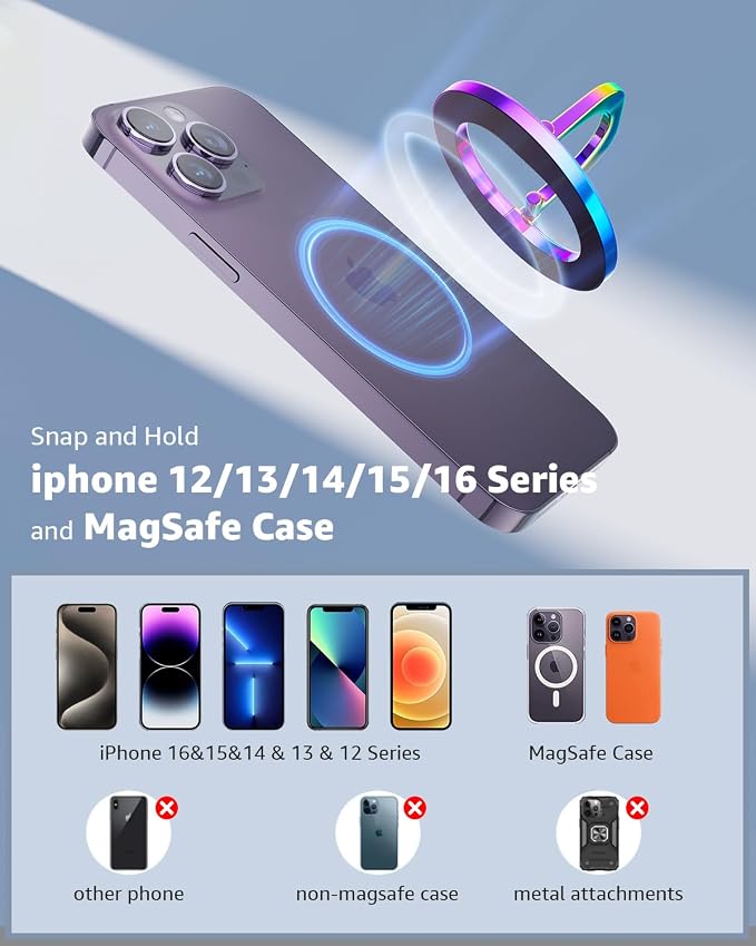 SUPERONE for MagSafe Phone Grip, Stylish Cool Magnetic Ring Holder - Image 6