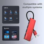 USB Hub, USB 3.0 Hub Aluminum Alloy Ultra Slim USB Splitter, Portable 4 Port - Image 5