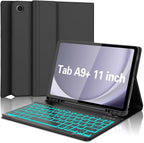 Galaxy Tab A9 Plus Case with Keyboard 5G 11 Inch 2023, 7 Color Backlit by Unknown