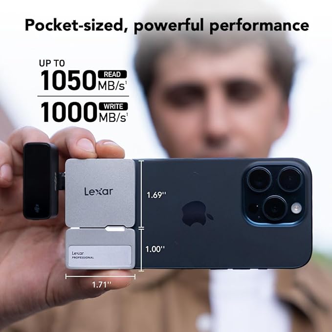 Lexar 2TB Professional Go Portable SSD w/Hub, Supports Apple 4K 60fps ProRes - Image 2