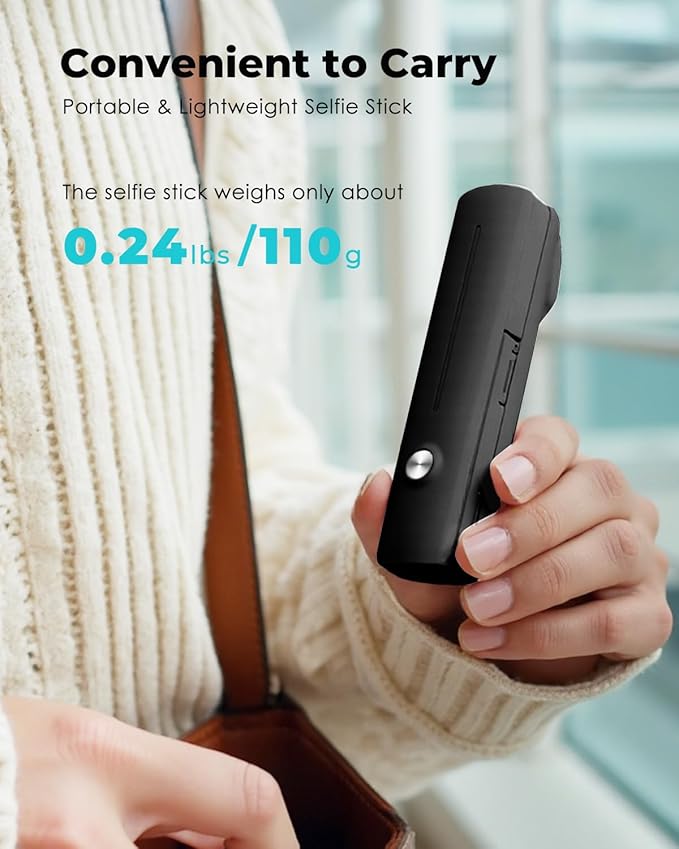 Viozon Portable Selfie Stick, Lightweight Extendable Stainless Steel Tube - Image 5