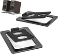 Metal Desktop Speaker Stands Pair, 15° Tilted Steel Tabletop Bookshelf Speaker by Jubor