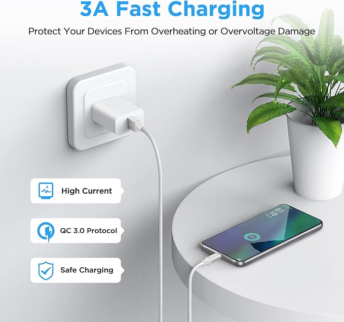 etguuds 6ft USB A to USB C Cable 3A Fast Charging, - Image 3
