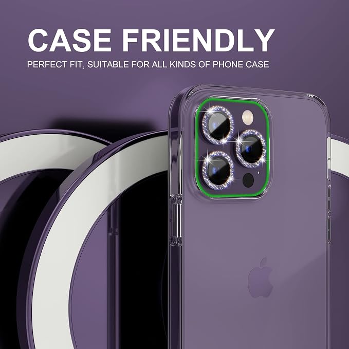 Choiche [3+1 for iPhone 14 Pro/iPhone 14 Pro Max Camera Lens Protector Bling - Image 4