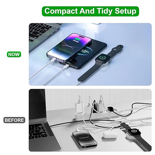 Upgraded 3 in 2 USB C Cable for Apple Watch Charger Travel USBC Multi Fast - Image 5