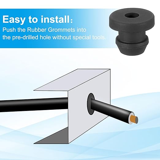 PATIKIL 5.5mm / 1/4 Inch Drill Hole, 1/8 Inch ID Rubber Grommets - Image 4