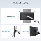 HUANUO Gaming Triple Monitor Stand, Full Motion Articulating Triple Monitor - Image 4