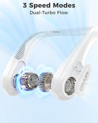 Portable Bladeless Neck Fan, 5000mAh Rechargeable Battery, 3 Speeds, Workout - Image 5