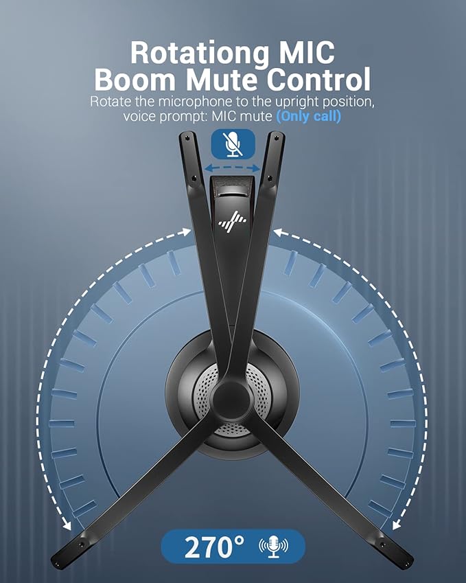 Wireless Headset with AI Noise Cancelling Microphone Bluetooth Headset - Image 5