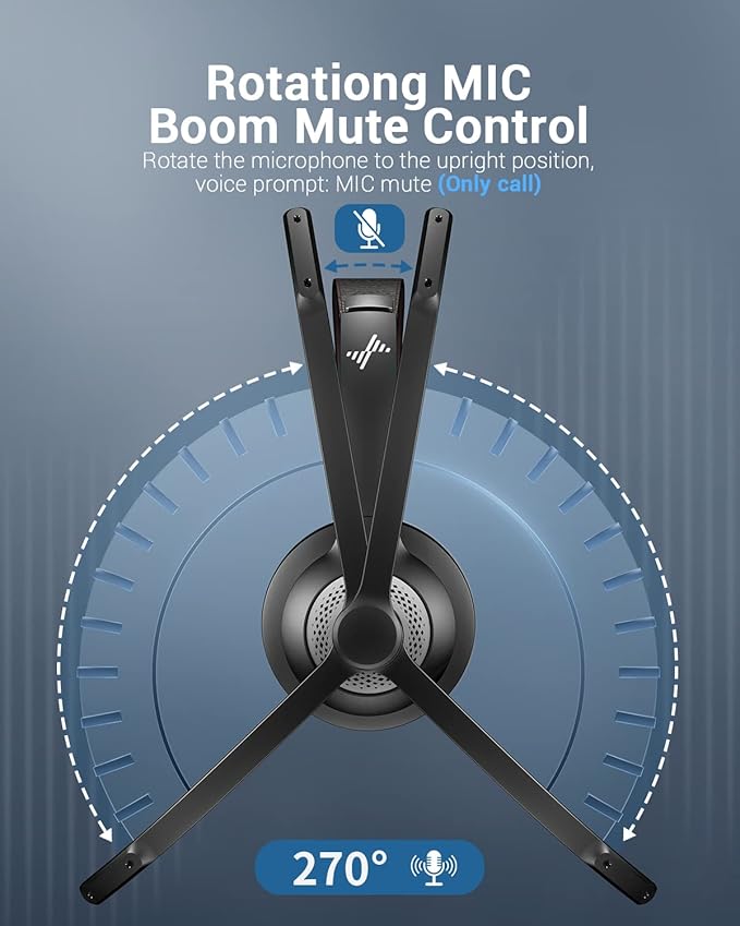 Wireless Headset with AI Noise Cancelling Microphone Bluetooth Headset - Image 5