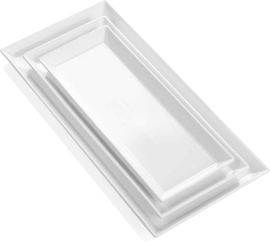Sweese 2-Pack Porcelain Oval Serving Platters, White High-Grade Durable Professional, White nan 3.0 Count