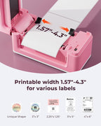 MUNBYN Bluetooth Thermal Label Printer 941B, Wireless 300DPI 4x6 Shipping Label - Image 4
