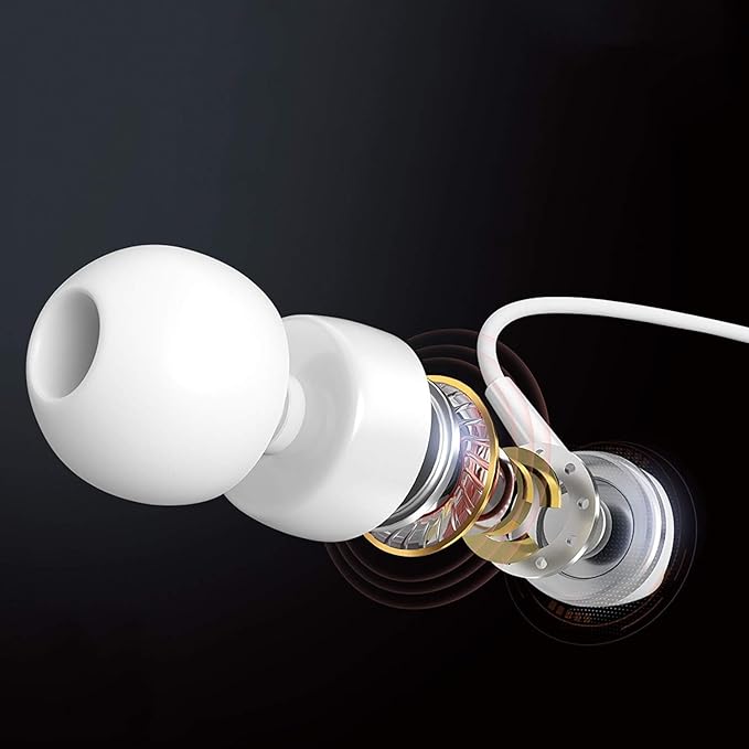 YNR 4 Pairs Wired Earbuds with Microphone, in Ear Earphones with L Shape Jack - Image 2