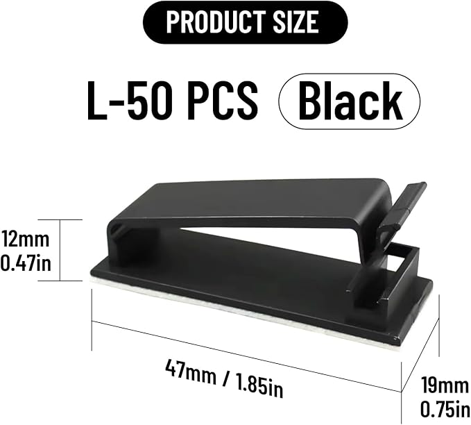 Adhesive Cable Clips Holder, Outdoor Light Clips, Sturdy Nylon Cord Wall - Image 2
