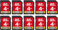GIGASTONE 4GB SD Card 10-Pack SDHC Class 4 Memory Card by Gigastone