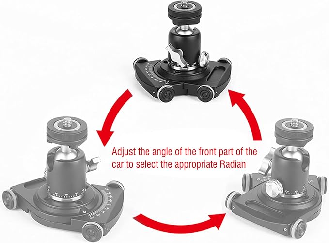 Camera Slider, Camera Car Aluminium Alloy 4 Wheeled Tabletop Slider - Image 4