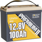 Power Queen 12V 100Ah MINI LiFePO4 Lithium Battery, Deep Cycle Battery by PowerQueen