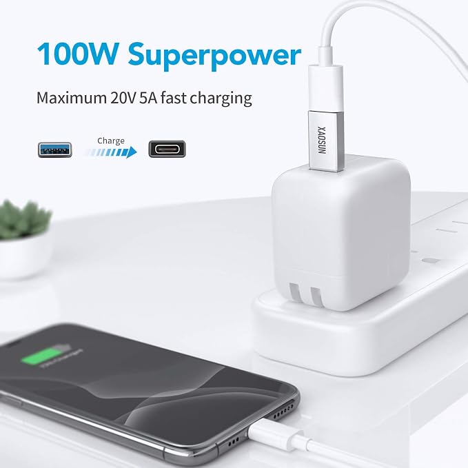 USB C Female to USB Male Adapter, 3.1 USB A to USB C Adapter, XAOSUN One-Sided - Image 4