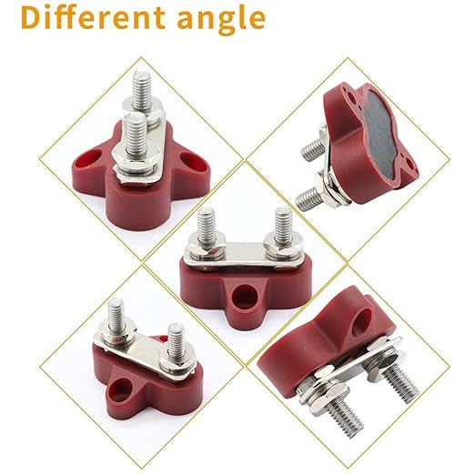 Heart Horse Bus Bar Terminal Block 1/4'' Power Stud Battery Junction Post - Image 6