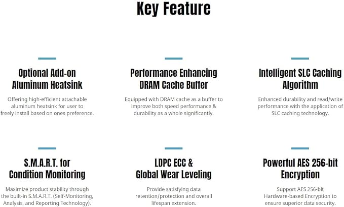 KLEVV CRAS C930 2TB M.2 2280 NVMe PCIe Gen4x4 Internal Gaming SSD Aluminium - Image 3